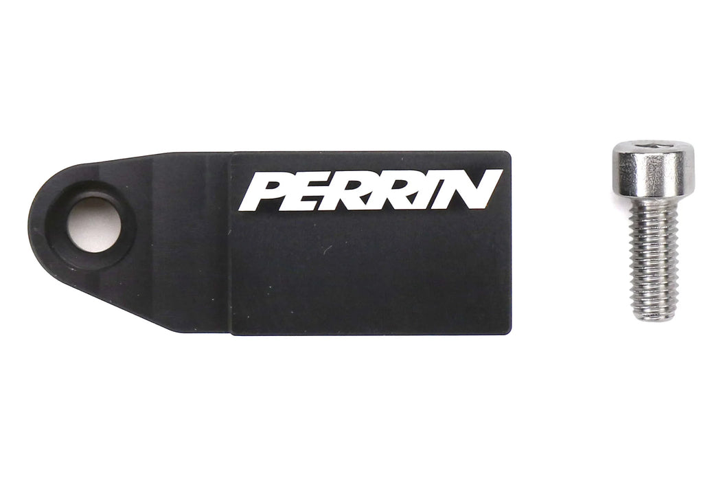 Perrin Black Junc. Block for Side Feed Fuel Rail w/Pass Through -6 Fittings  2004-2006 STI