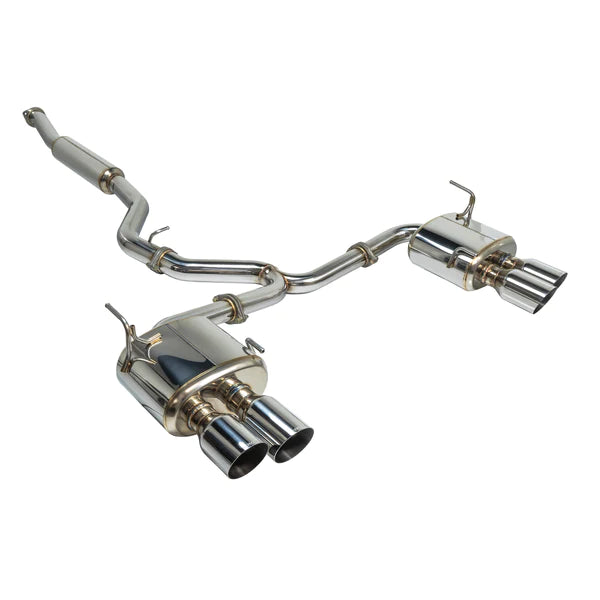 Remark Quad Exit Non-Resonated Catback Exhaust w/ 4" Stainless Single Wall Tips 2015-2021 WRX / 2015-2021 STI