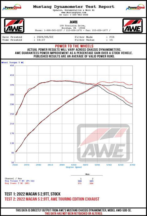 AWE Tuning 2022+ Porsche Macan 2.9TT Touring Edition Catback Exhaust w/ Chrome Silver Tips