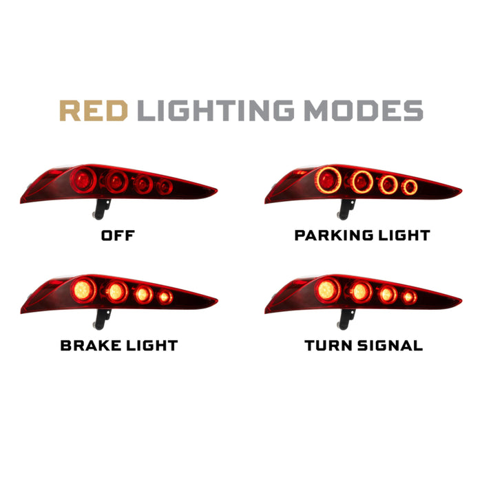 XB LED Tail Lights: Toyota Supra (20+ / Red Lens / Set)