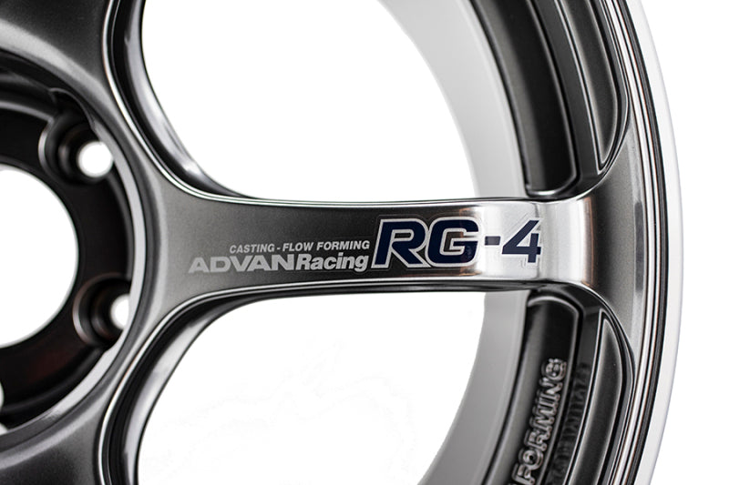 Advan RG-4 17x8.0 / +37 / 5x114.3 - Racing Hyper Black & Ring
