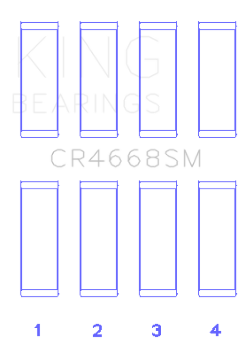 King Chrysler/Mitsubishi/Hyundai/Kia World Engine Connecting Rod Bearing Set - Size STD