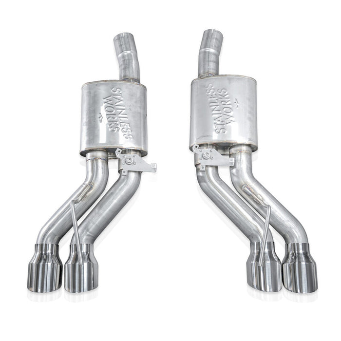 Stainless Works 22-25 Cadillac CT5-V Blackwing Axleback Exhaust - Polished Tips