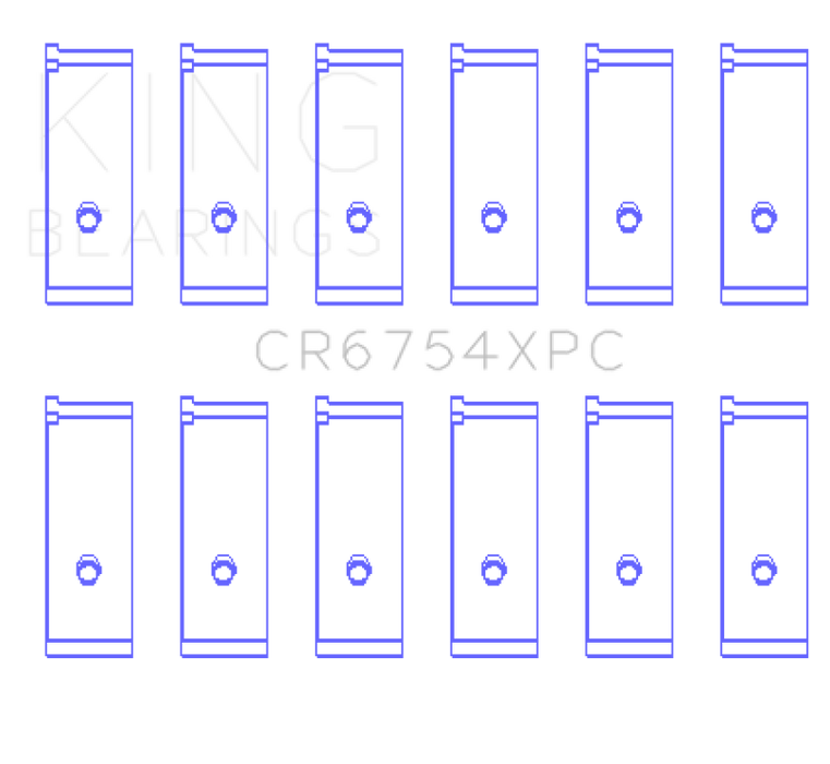 King Engine Bearings Toyota2JZGE/2JZGTE 3.0L pMaxKote Performance Rod Bearing Set - Size +.026mm
