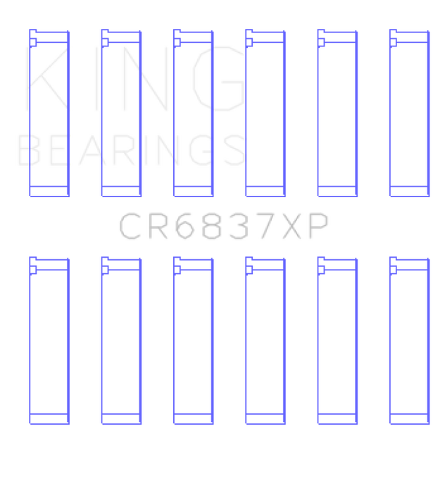 King Engine Bearings Honda J30/J35 Connecting Rod Bearing Set (Set of 6)