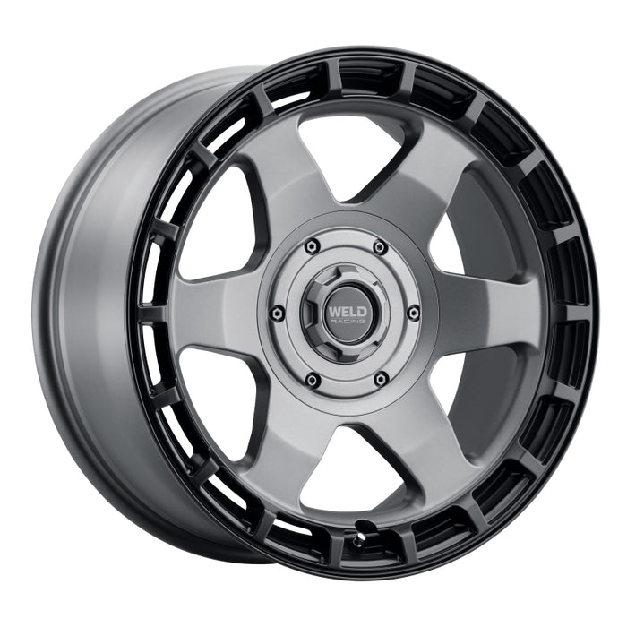 Weld Off-Road Ridge 20x9 - 8x170 BP - ET0 - 125.1mm CB - Satin Gunmetal Wheel (Black Ring)