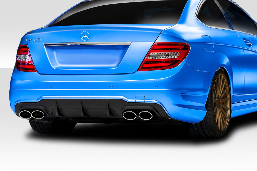 2012-2014 Mercedes C Class / C63 W204 Duraflex C63 Look Rear Diffuser - 1 Piece ( For AMG Bumper only) (S)