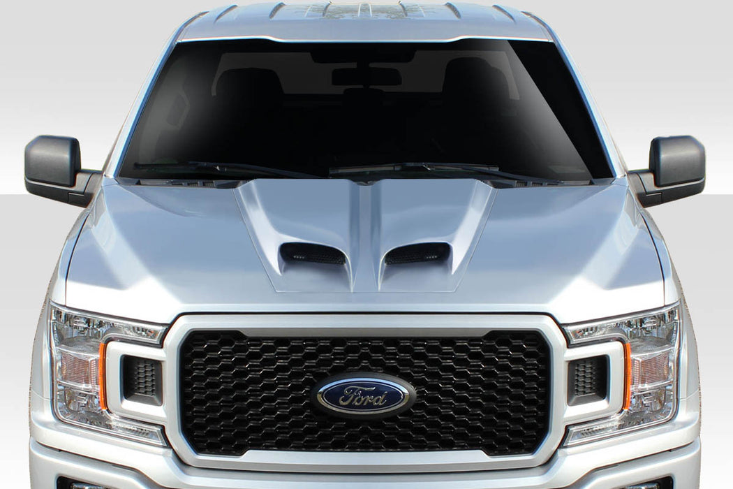 Universal Duraflex Feed Dual Ram Air Hood Scoop - 1 Piece