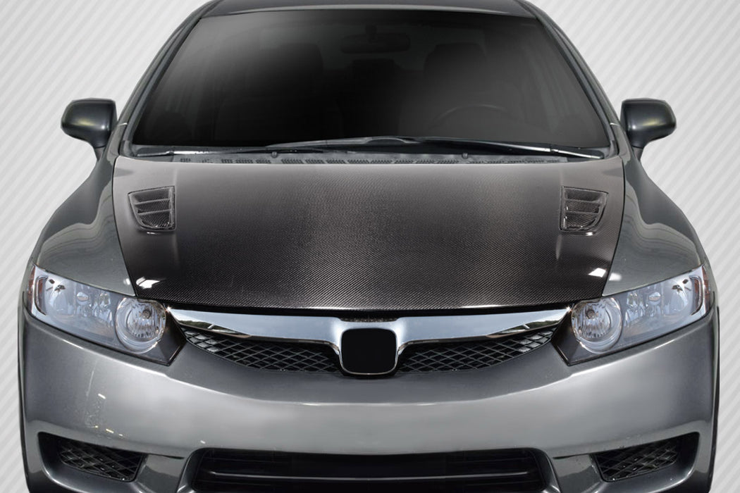2006-2011 Honda Civic 4DR Carbon Creations Type M Hood - 1 Piece