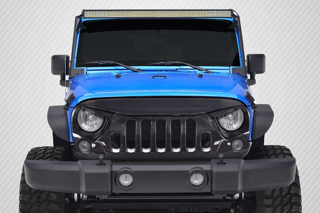2007-2018 Jeep Wrangler Carbon Creations Predator Grille - 1 Piece (S)