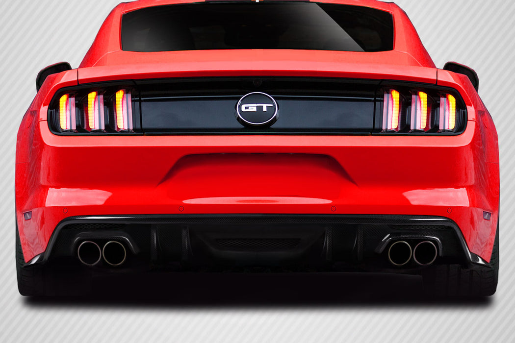2015-2017 Ford Mustang Carbon Creations KT Style Rear Diffuser - 1 Piece (S)