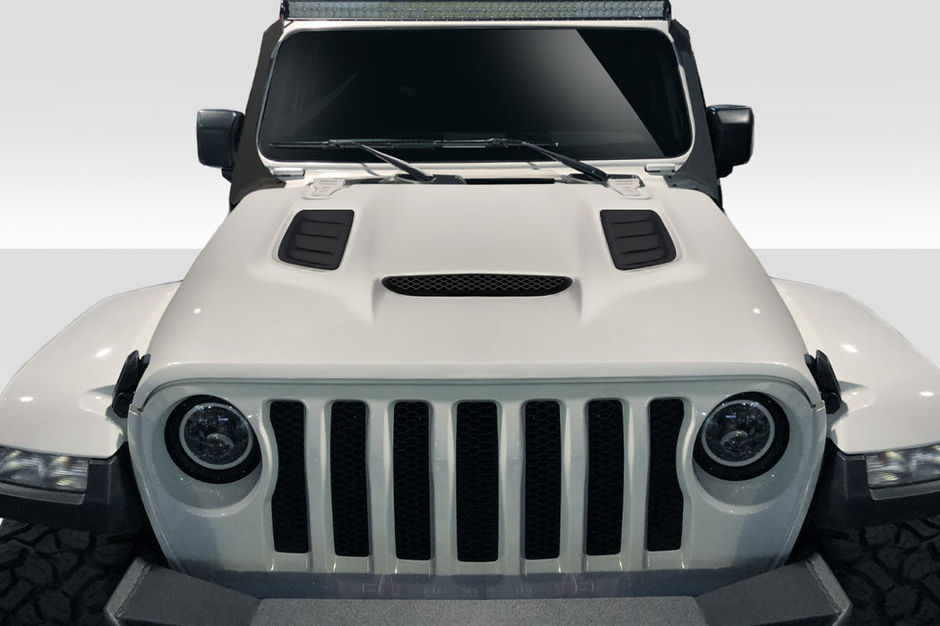 2018-2025 Jeep Wrangler JL Gladiator JT Duraflex Vortex Look Hood - 1 Piece