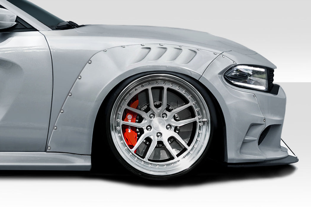 2015-2023 Dodge Charger Duraflex SKS Wide Body Front Fender Flares (+80mm)  - 4 Piece
