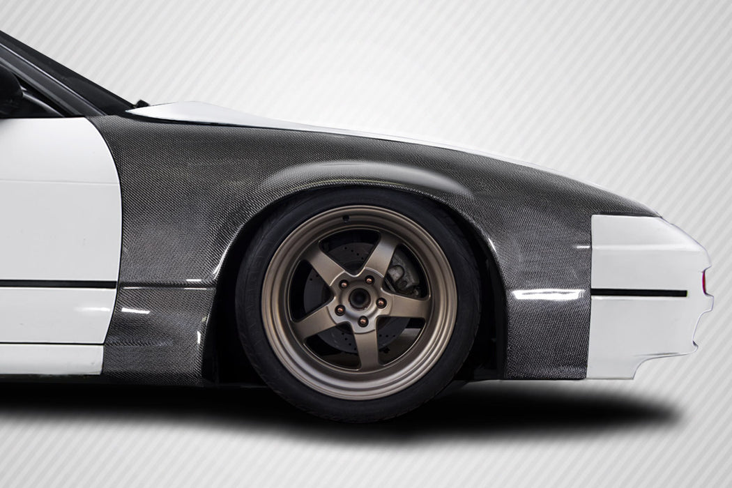 1989-1994 Nissan 240SX S13 Carbon Creations K Power Style Front Fenders (+50mm)  - 2 Piece