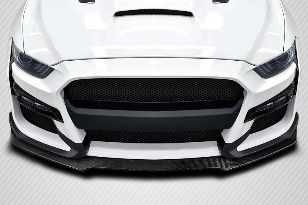 2015-2017 Ford Mustang Carbon Creations GT500 Look Front Lip Spoiler Air Dam - 1 Piece ( For GT500 Look Front Bumper )