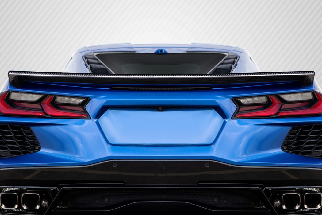 2020-2025 Chevrolet Corvette C8 Carbon Creations Gran Veloce Flush Mount Rear Wing Spoiler - 1 Piece (S)