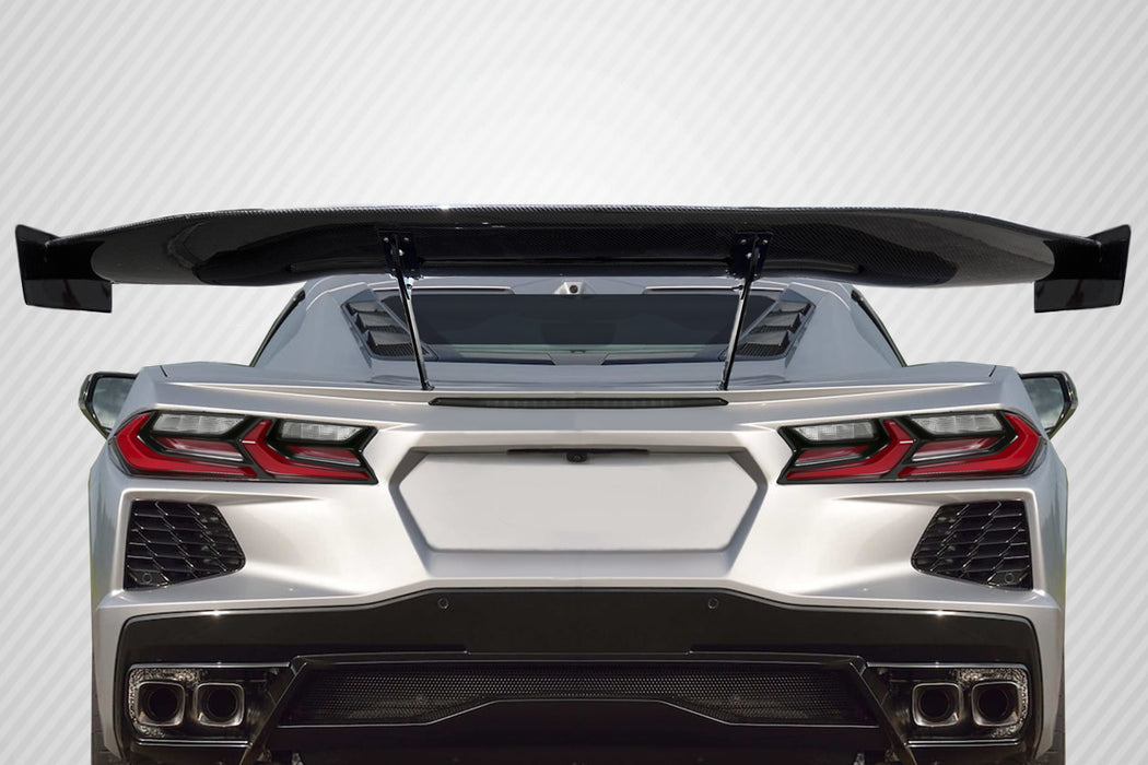 2020-2025 Chevrolet Corvette C8 Carbon Creations Gran Veloce GT Rear Wing Spoiler - 5 Piece (S)