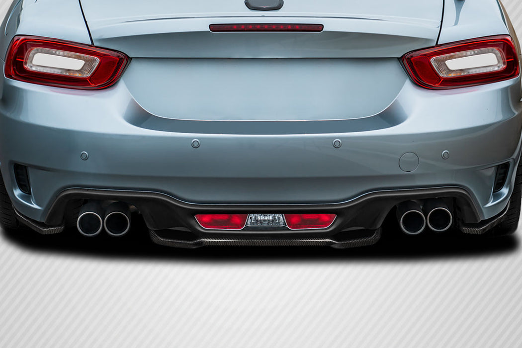 2017-2020 Fiat 124 Spider Carbon Creations Speed Rear Lip Spoiler Splitters - 3 Pieces (S)