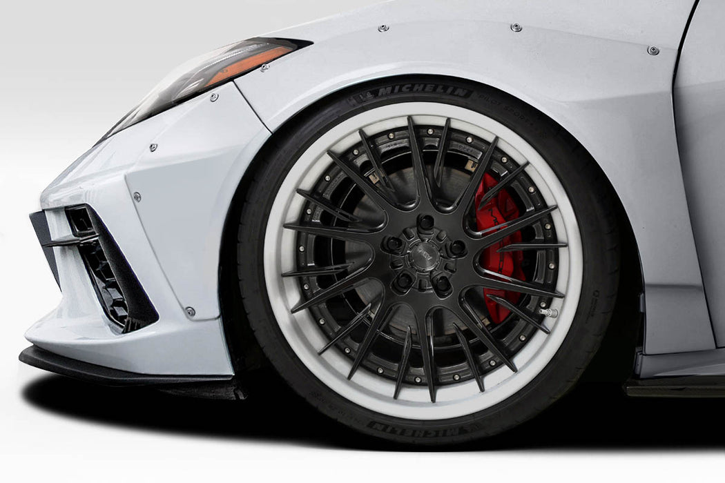 2020-2025 Chevrolet Corvette C8 Duraflex Gran Veloce Wide Body Side Skirt Rocker Panel Splitters - 2 Pieces