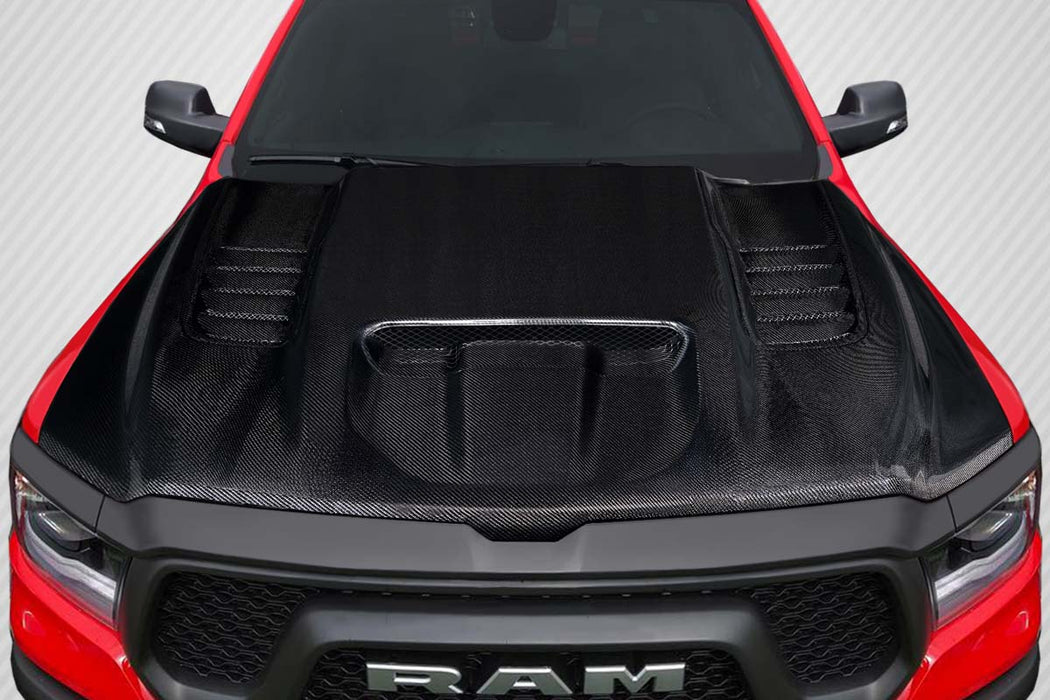 2019-2025 Dodge Ram 1500 Carbon Creations TRX Look Hood - 1 Piece