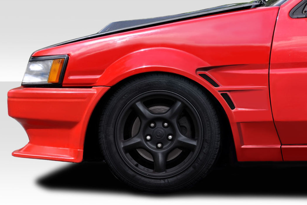 1984-1987 Toyota Corolla Levin 2DR / HB Duraflex D1 Sport 25MM Front Fenders - 2 Piece (S)