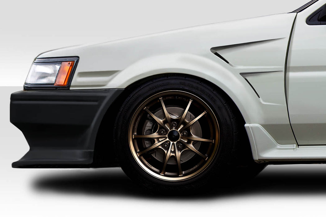 1984-1987 Toyota Corolla Levin 2DR / HB Duraflex D1 Sport 30MM Front Fenders - 2 Piece (S)