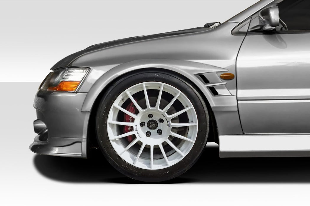 2003-2006 Mitsubishi Lancer Evolution 8 9 Duraflex Cyber Front Fender Flares - 2 Pieces (S)