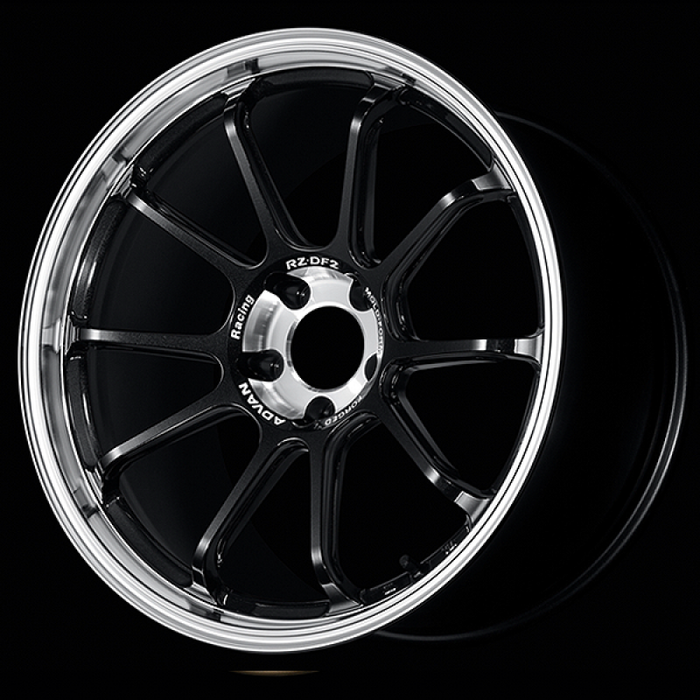 Advan RZ-DF2 19x10.5 / +45 Offset / 5-114.3 / 73mm Bore / Diamond Cut & Racing Titanium Black