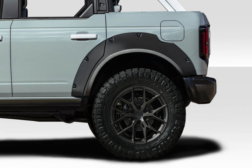 2021-2025 Ford Bronco Duraflex Extreme Country Rear Fender Flares - 4 Piece