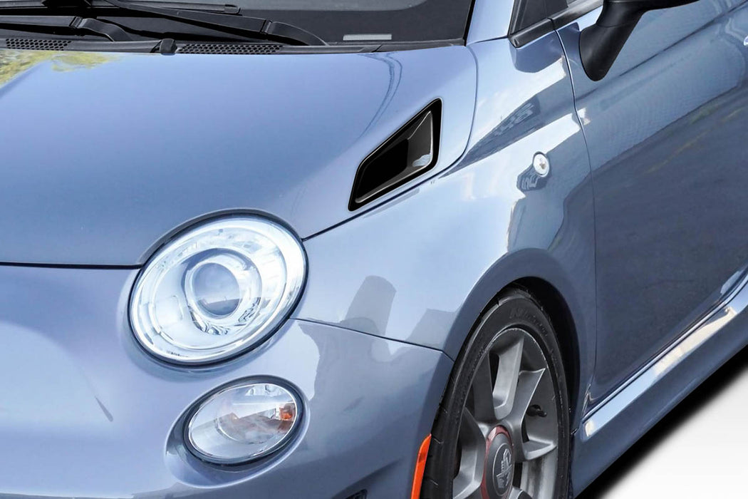 2012-2019 Fiat 500 Abarth Duraflex Kima Hood Side Vents - 2 Pieces