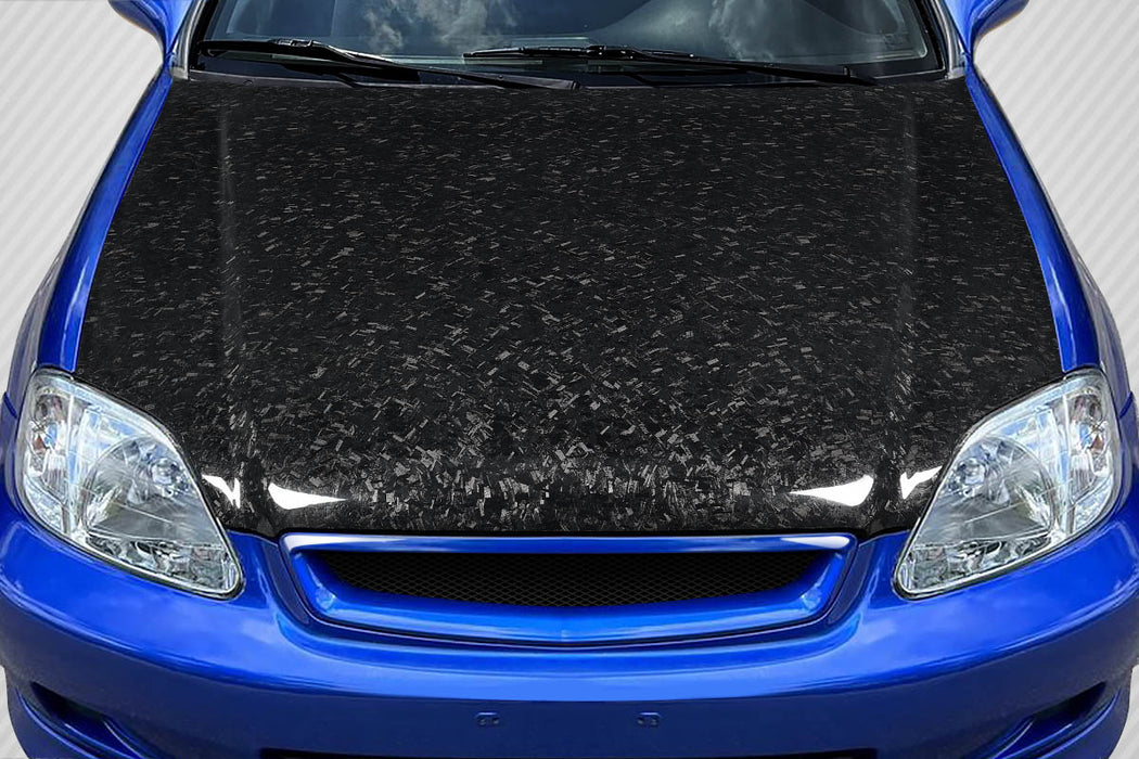 1999-2000 Honda Civic Carbon Creations AeroForge Dritech OEM Look Hood - 1 Piece