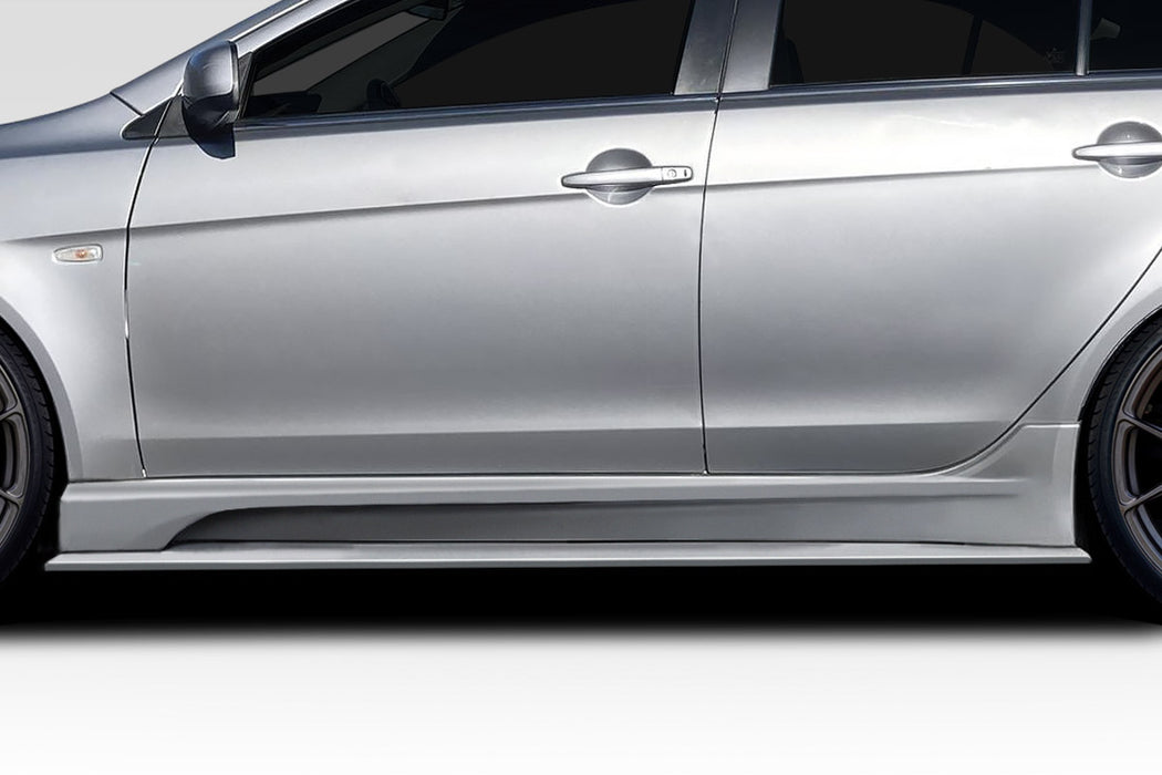 2008-2017 Mitsubishi Lancer / Lancer Evolution 10 Duraflex Vantix Side Skirt Rocker Panel Splitters - 2 Pieces (S)