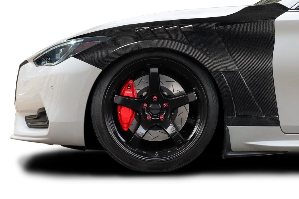 2017-2022 Infiniti Q60 Carbon Creations Koya Front Fenders - 2 Pieces