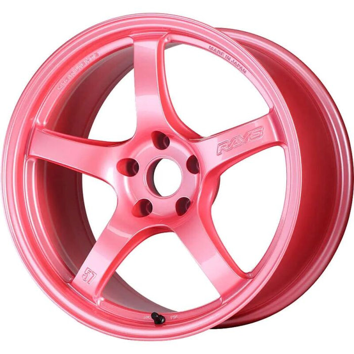 Gram Lights 57CR 15x8.0 +35 4-100 Sakura Pink Wheel