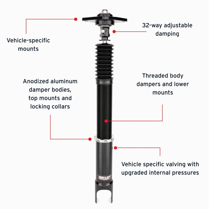 Air Lift Performance 09-13 Infiniti G37 / 09-20 Nissan 370z Rear Air Suspension Kit