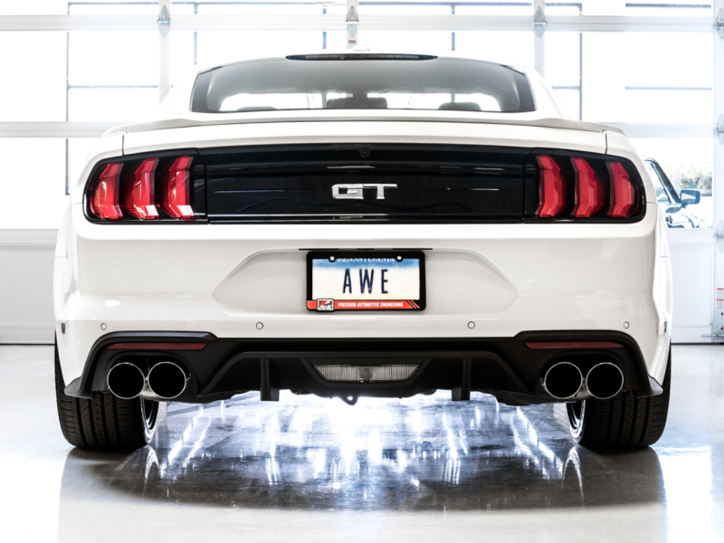 AWE 18-23 S550 Mustang GT SwitchPath Exhaust - Chrome Silver Tips