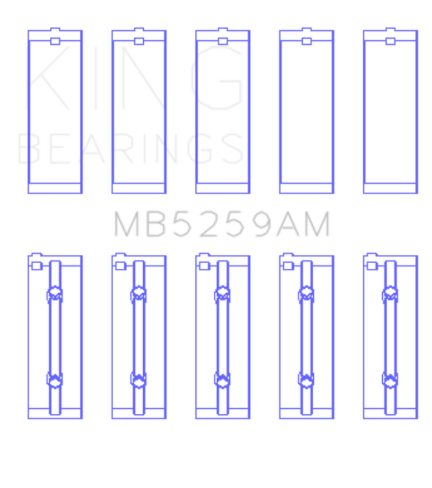 King Engine Bearings Acura B18A1/B1/C1/C5 K20A/K24A Main Bearing Set - Size STD