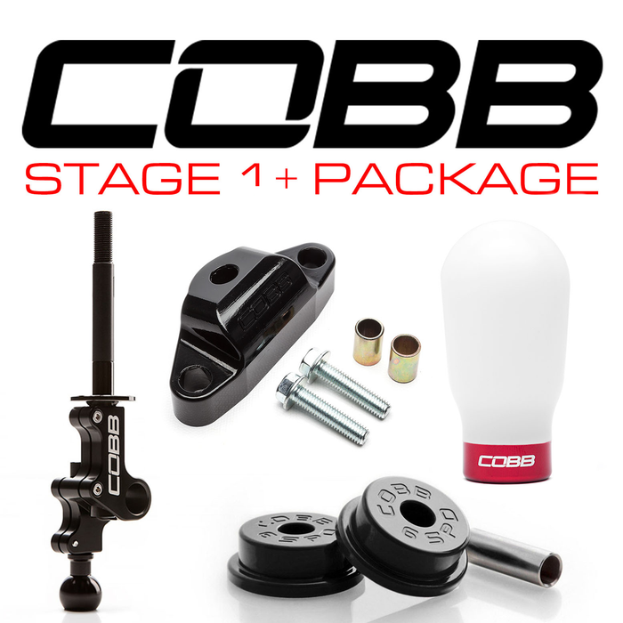 Cobb Subaru STI 6MT Stg 1+ Drivetrain Pkg (Tall Weighted Knob) - White
