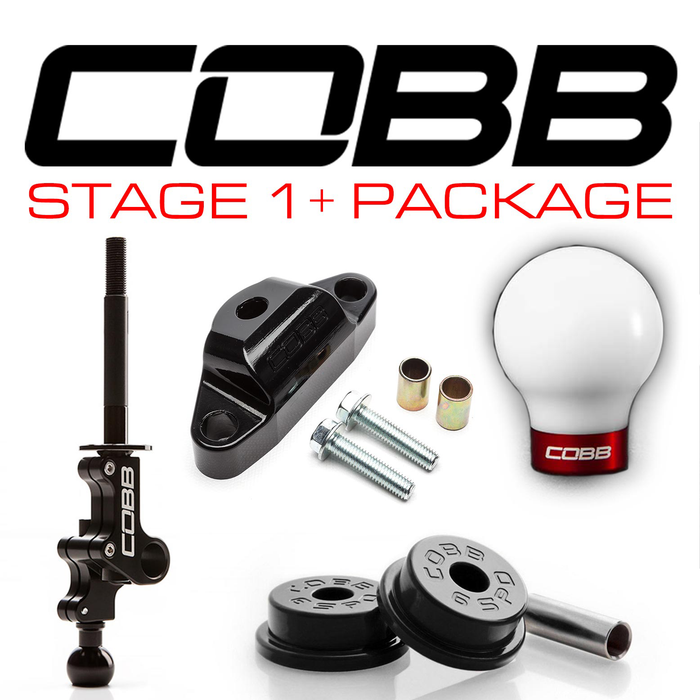 Cobb Stage 1+ Drivetrain Package w/ White and Red Shift Knob 2004-2021 STI