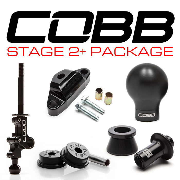 COBB  Stage 2+ Drivetrain Package w/ Black/Black Knob + Red/Black Lockout 2004-2021 STI