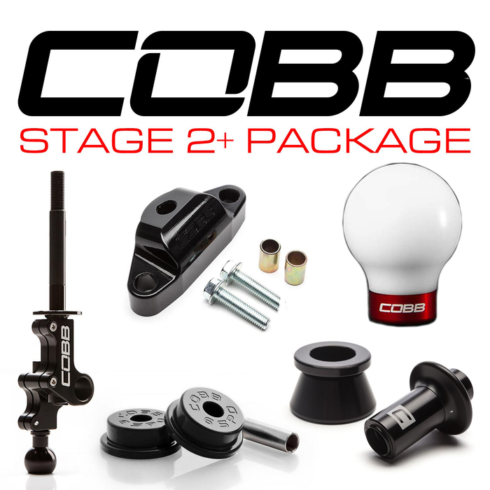 COBB  Stage 2+ Drivetrain Package w/ White/Red Knob + Red Lockout 2004-2021 STI