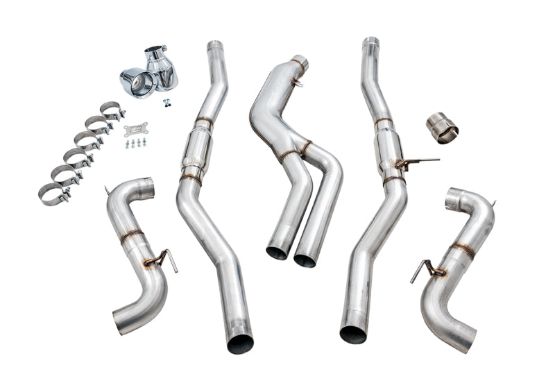 AWE Tuning 2020+ Toyota Supra A90 Track Edition Exhaust - 5in Chrome Silver Tips