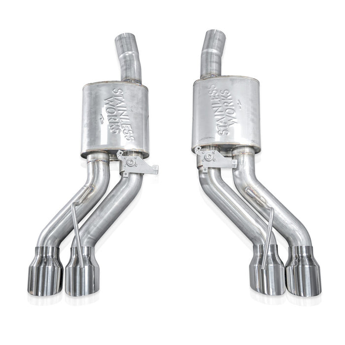 Stainless Works 22-25 Cadillac CT5-V Blackwing Axleback Exhaust - Polished Tips