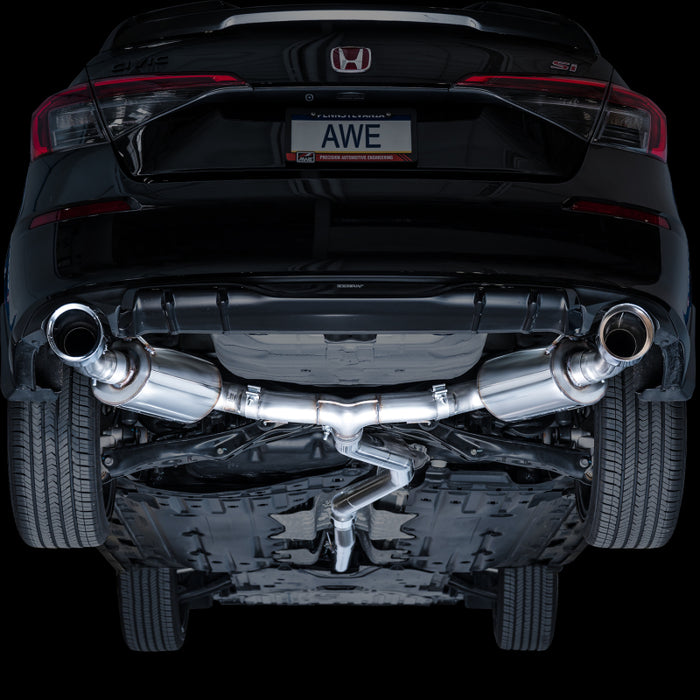 AWE Tuning 2022+ Honda Civic Si FE1 FWD Touring Edition Catback Exhaust - Dual Chrome Silver Tips