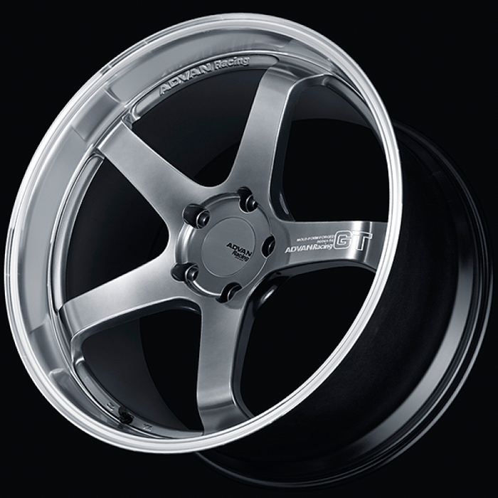 Advan GT for Porsche 21x11.0 / +60 Offset / 5-130 / 71.8mm Bore / Machining & Hyper Platinum Black