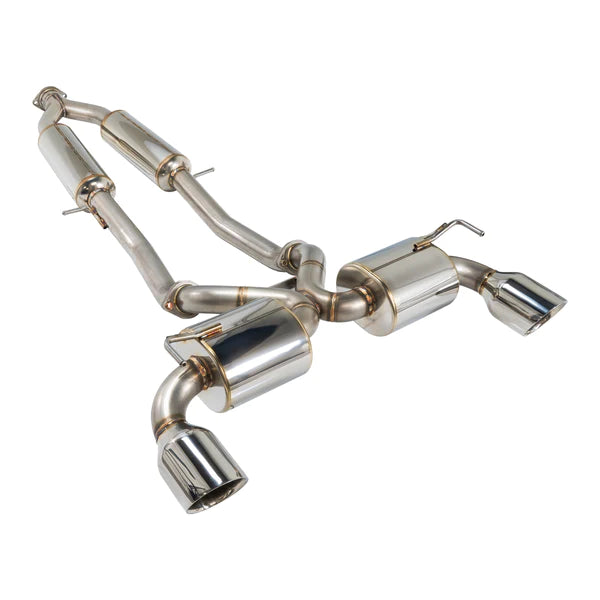 Remark V2 Y-Back Axle Back Exhaust w/Stainless Steel Double Wall Tips w/ Resonated Center Pipe Nissan 370Z