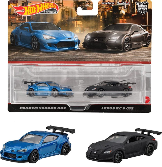 Hot Wheels 1:64 Car Culture 2 Pack Pandem Subaru BRZ & Lexus RC F GT3