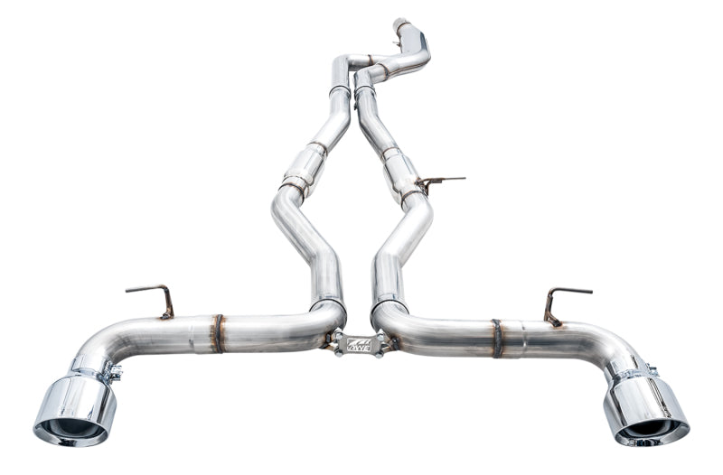 AWE Tuning 2020+ Toyota Supra A90 Track Edition Exhaust - 5in Chrome Silver Tips