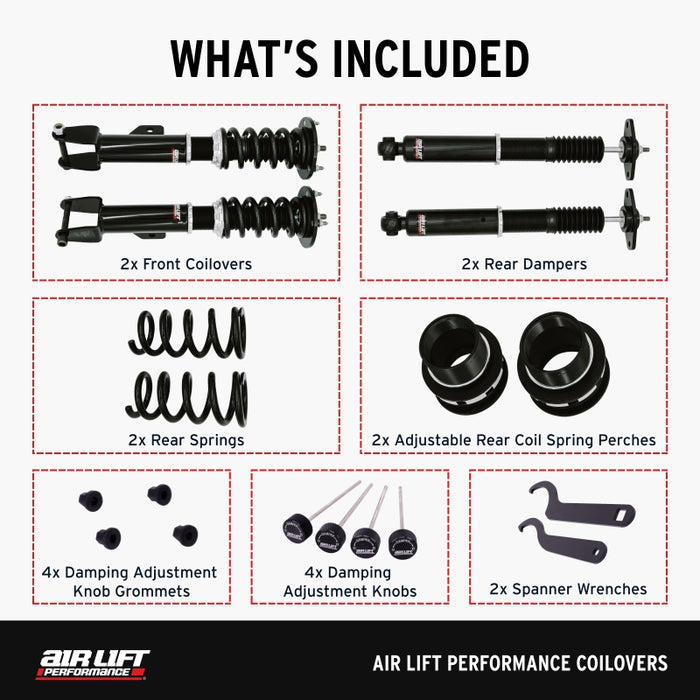 Air Lift Performance 11-23 Chrysler 300 / 15-23 Dodge Challenger Coilover Kit