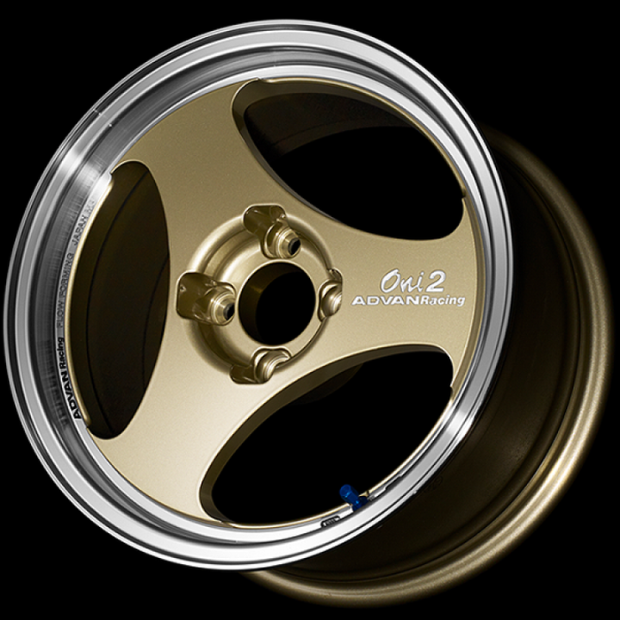 Advan ONI2 15x6.0 / +45 Offset / 4-100 / 63mm Bore / Machining & Champagne Gold